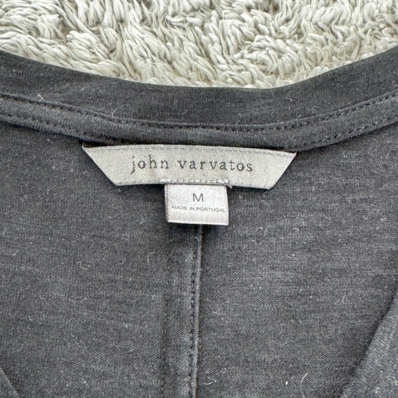 John Varvatos Black Short Sleeve Tee Contemporary Cut - Picture 2 of 4